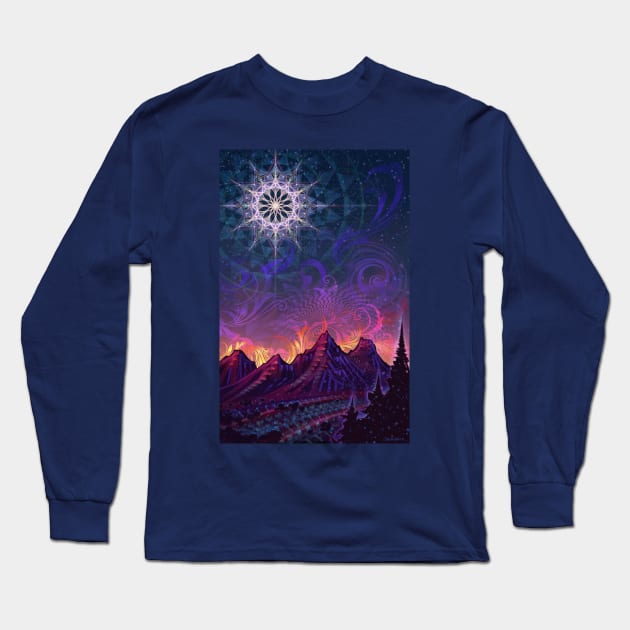 Mycelia Luna Long Sleeve T-Shirt by SimonHaiduk